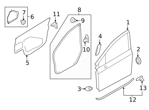 Door & Components for 2015 Subaru XV Crosstrek #1