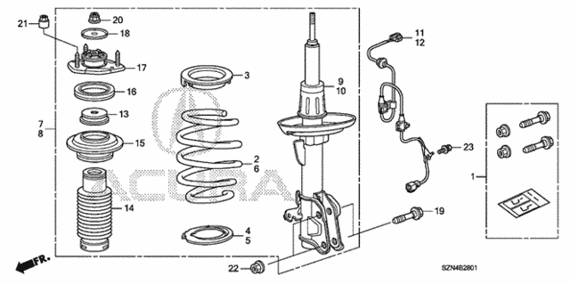 Front Shock Absorber (2) for 2011 Acura ZDX #0