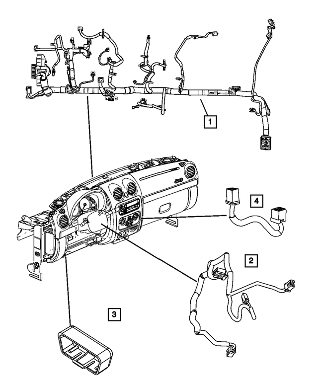 « 56010635AH – Electrical : Panneau D`instruments Cablage pour Mopar Image »