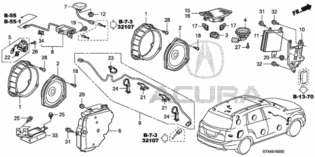 Antenna - Speaker for 2012 Acura MDX #0