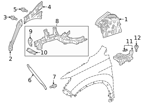 Structural Components & Rails for 2024 Honda Passport #0