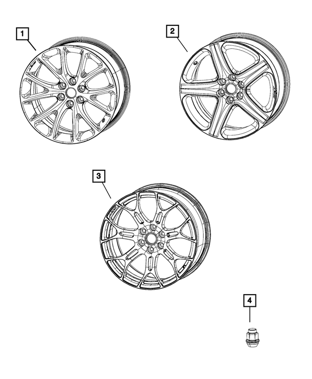 5VQ11NTSAB - Wheels: Aluminum Wheel, Rear for Mopar Image