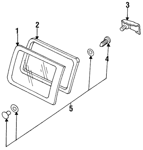 Glass - Side Door for 1998 Nissan Quest #0