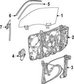 68589872AB - Body: Door Glass for Dodge: Charger Daytona Image