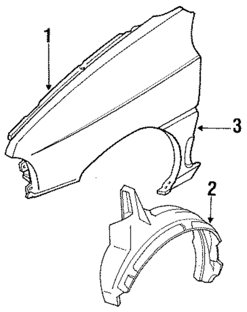 Fender & Components for 1991 Ford Festiva #0