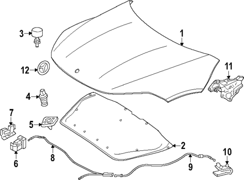 Exterior Trim - Hood for 2023 Mercedes-Benz EQS 450 SUV #0