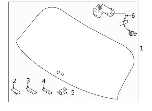 Glass - Lift Gate for 2025 Genesis GV70 #0