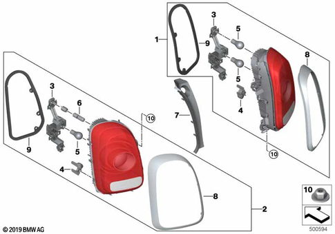 Rear Light for 2019 Mini Cooper S ALL4 #0