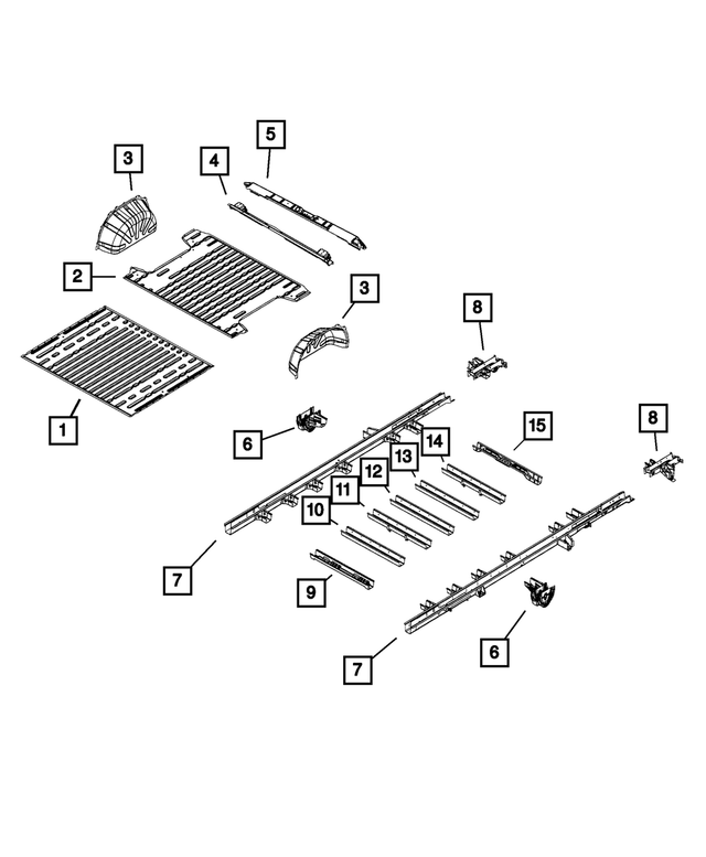 68590252AA - Body Sheet Metal Except Doors: Rear Floor Pan for Mopar Image