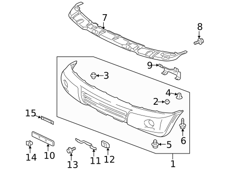 Front Bumper for 2005 Mitsubishi Montero #0