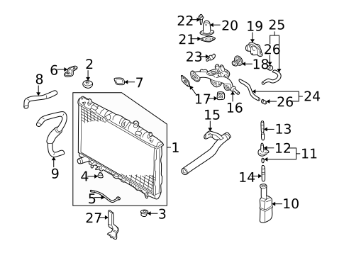 Radiators, Coolers & Related Components for 2006 Hyundai Tiburon #0