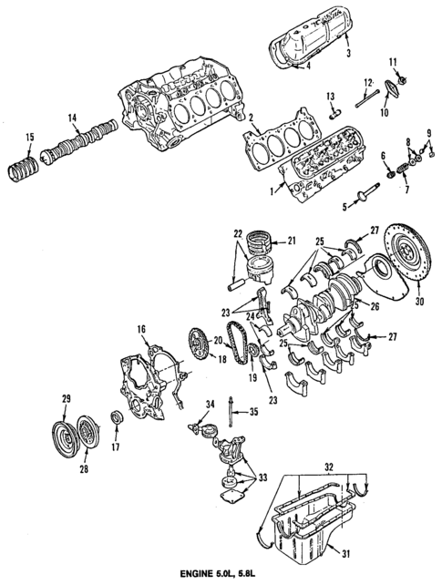 Engine for 1994 Ford E-150 Econoline #0