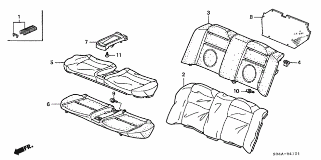 Rear Seat (2) for 2000 Honda Civic #0