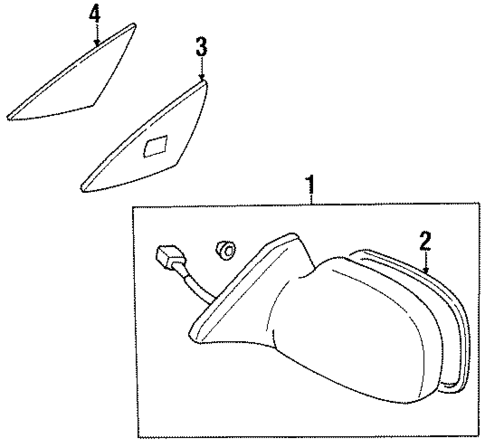 Outside Mirrors for 1995 Toyota Tercel #1