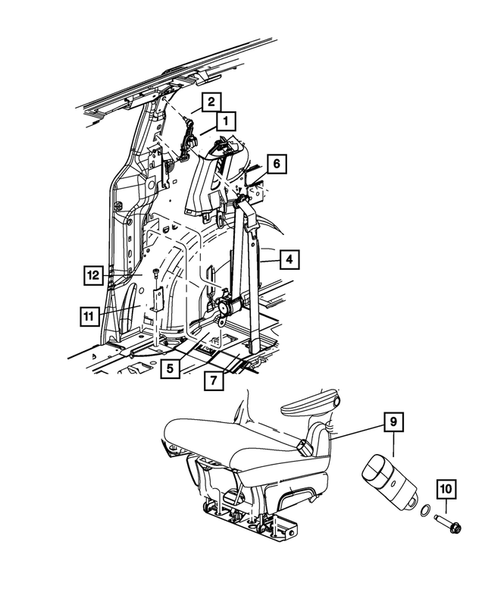 Seat Belts for 2013 Chrysler Town & Country #1