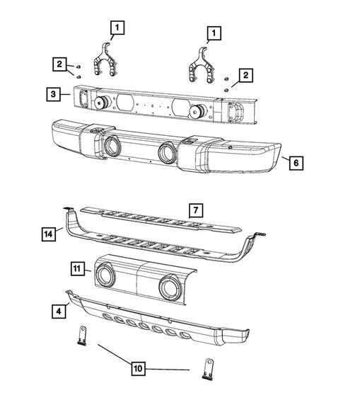 Front Bumper and Fascia for 2014 Jeep Wrangler #1