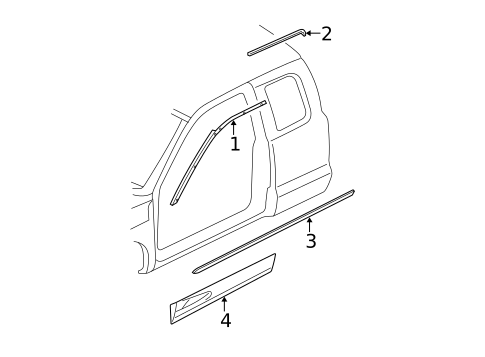 Exterior Trim - Cab for 2001 Dodge Dakota #0