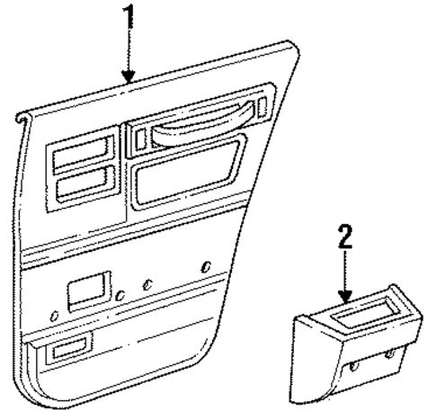 Interior Trim - Rear Door for 1984 Chrysler Town & Country #0