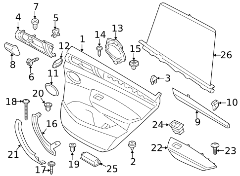Interior Trim - Rear Door for 2012 BMW X3 #0
