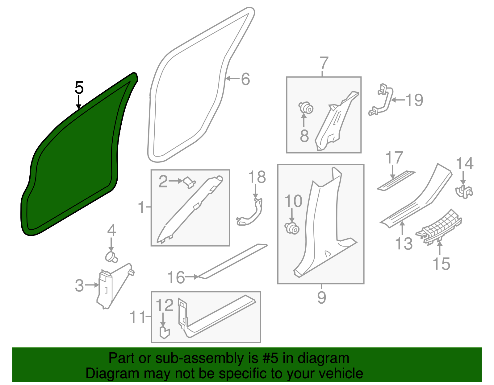 76922-6JF0A - Welt-Body Side, Front Left-hand 2011-2020 Infiniti ...