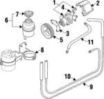ANR5782 - Steering: Power Steering Reservoir Hose for Land Rover: Defender 110, Defender 90 Image