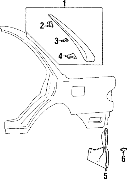Exterior Trim - Quarter Panel for 1997 Hyundai Sonata #0