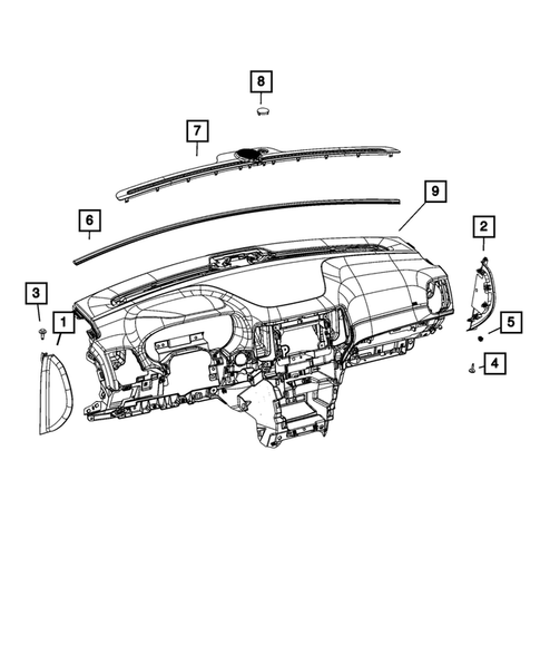 Instrument Panel for 2021 Jeep Grand Cherokee #1