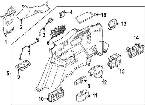Interior Trim - Quarter Panels for 2025 Kia EV9 #0