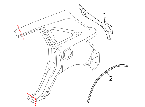 Exterior Trim - Quarter Panel for 2018 Acura MDX #0