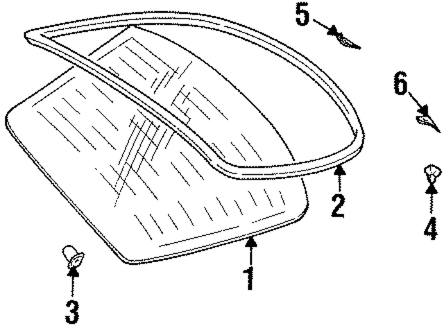 MB882455 - Body: Back Glass for Mopar Image