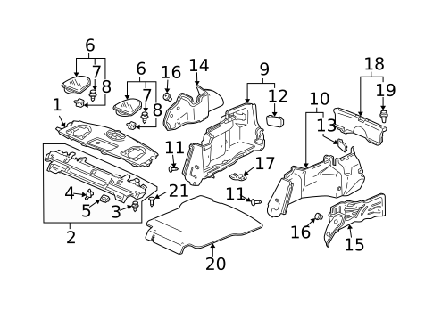 Interior Trim - Rear Body for 2007 Acura TSX #0