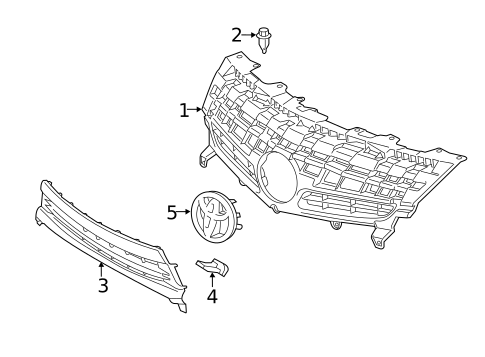 Grille & Components for 2015 Toyota Prius #0