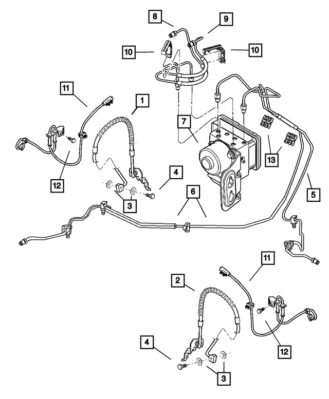 5166544AC - Service Brakes: Anti-lock Brakes Sensor for Mopar Image