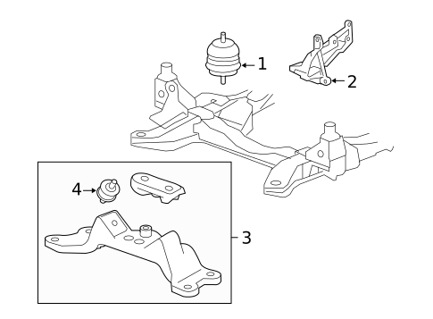 Engine & Trans Mounting for 2012 Cadillac CTS #1