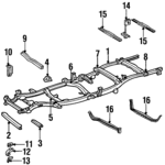 5132234011 - : Cross-Member for Toyota: T100 Image