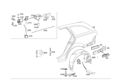 Rear Fender for 2005 Mercedes-Benz E320 #0