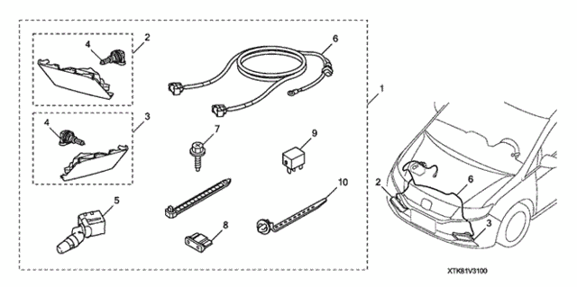 Foglight (1) for 2012 Honda Odyssey #0
