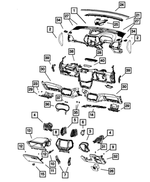 6CY291X8AA - Interior Trim: Air Conditioning &amp; Heater Outlet, Right for Mopar Image