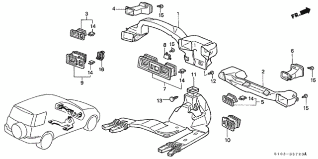 Duct for 2000 Honda CR-V #0