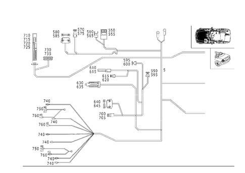 Frame Floor Unit Main Cable Harness for 2003 Mercedes-Benz SLK320 #0
