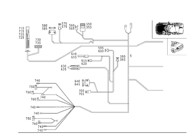 1705409707 - Electrical Equipment and Instruments: Wiring Harness for Mercedes-Benz Image image
