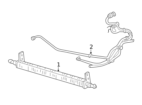 Power Steering Oil Cooler for 2002 Mercury Sable #1