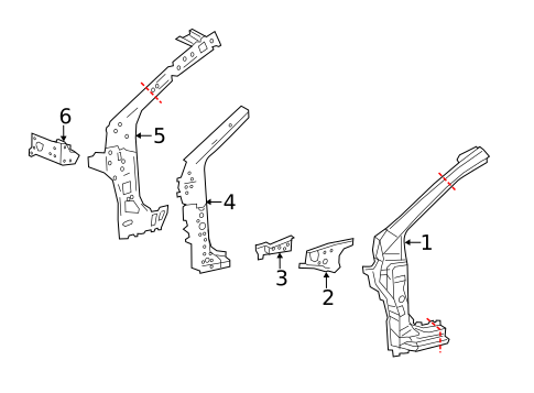 Hinge Pillar for 2016 Toyota Corolla #0