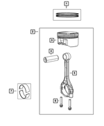 68090673AA - Engine: Piston Pin And Rod for Mopar Image