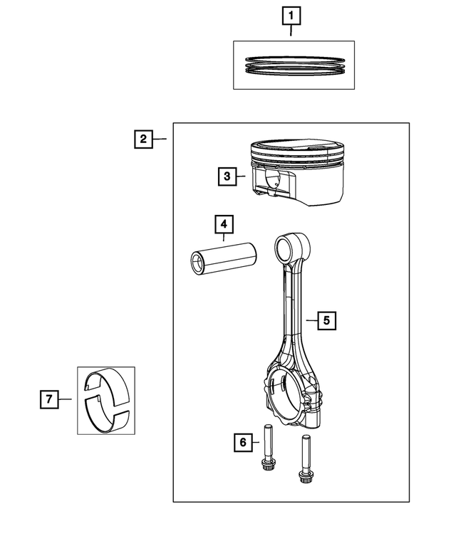 68090673AA - Engine: Piston Pin And Rod for Mopar Image image