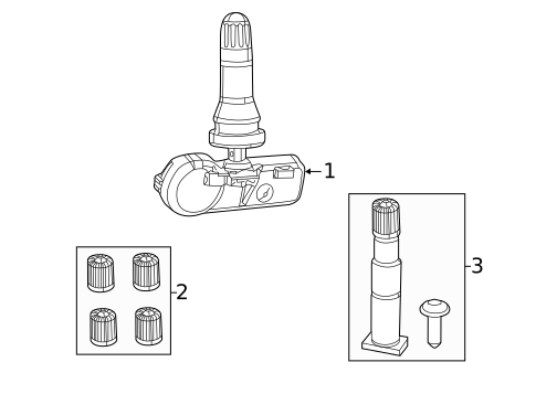 Tire Pressure Monitor Components for 2025 Ram 2500 #0