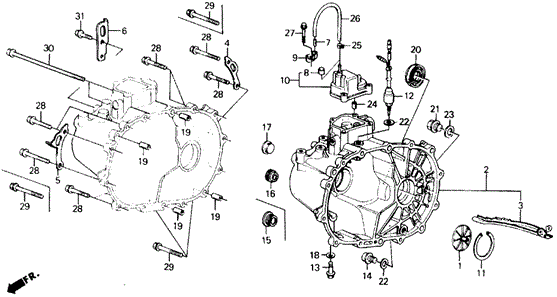 MT Transmission Housing for 1991 Honda Prelude #0