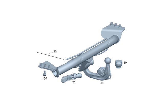 2473101800 - Frame/Trailer Coupling: Trailer Hitch for Mercedes-Benz: GLA250, GLA35 AMG, GLA45 AMG Image image