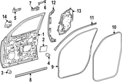Door & Components for 2023 Lexus LX600 #1