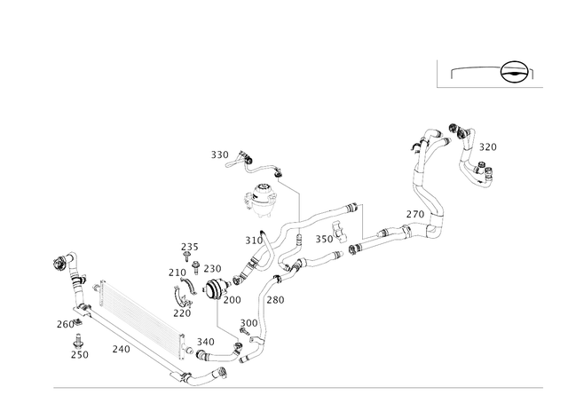 2055015320 - Radiator: Holder for Mercedes-Benz Image image